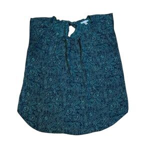 Lauren Conrad Sleeveless green blouse, tie back